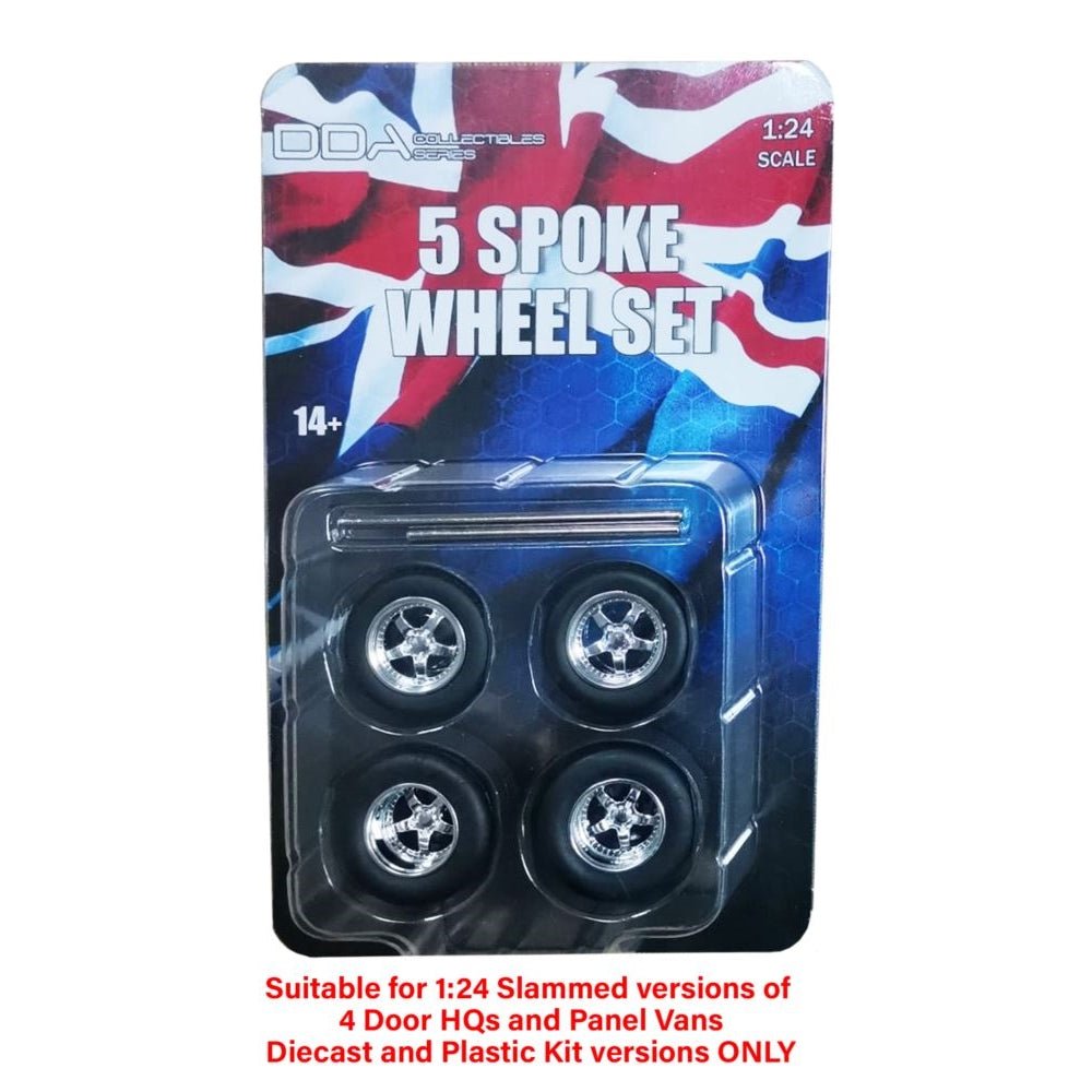 DDA Custom Wheel Set 5 Spoke Pro Street - Lazy Modeller