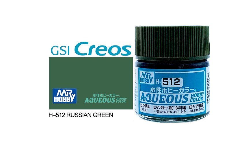 Mr Hobby Aqueous 10ml H512 Flat Russian Green 4BO 47 - Lazy Modeller