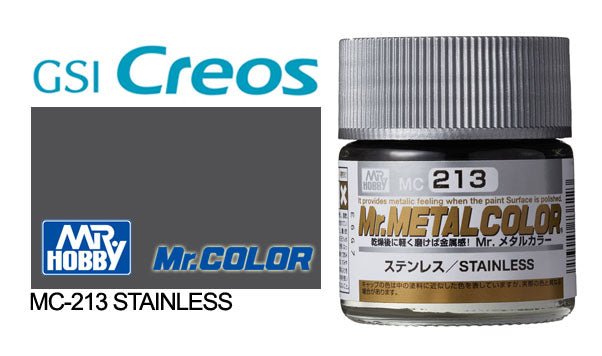 Mr Hobby Mr Metal Color MC213 Stainless Steel - Lazy Modeller
