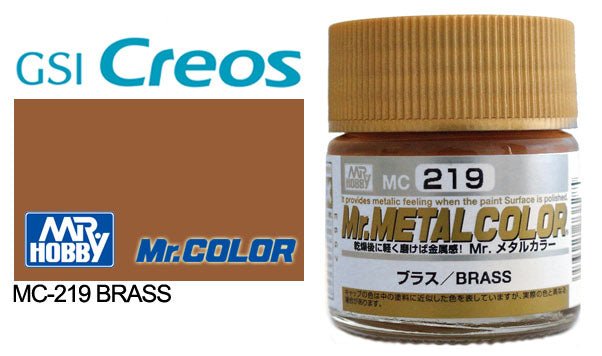 Mr Hobby Mr Metal Color MC219 Brass - Lazy Modeller