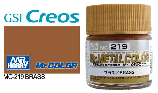 Mr Hobby Mr Metal Color MC219 Brass - Lazy Modeller