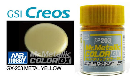 Mr Hobby Mr Metallic Color GX203 Yellow - Lazy Modeller