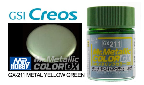 Mr Hobby Mr Metallic Color GX211 Yellow Green - Lazy Modeller