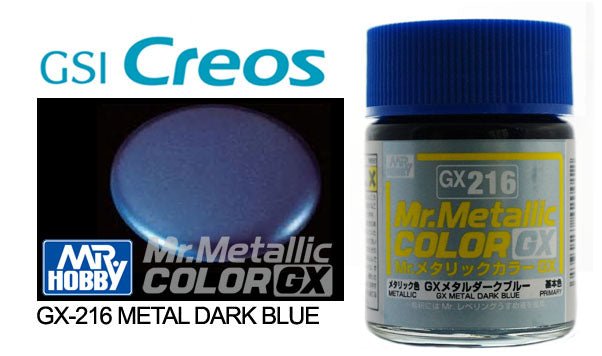Mr Hobby Mr Metallic Color GX216 Dark Blue - Lazy Modeller