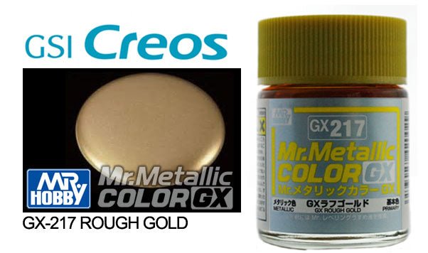 Mr Hobby Mr Metallic Color GX217 Rough Gold - Lazy Modeller