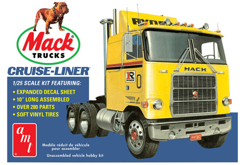 AMT 1/25 Mack Cruise-Liner Truck 1/25 Plastic Kit - Lazy Modeller