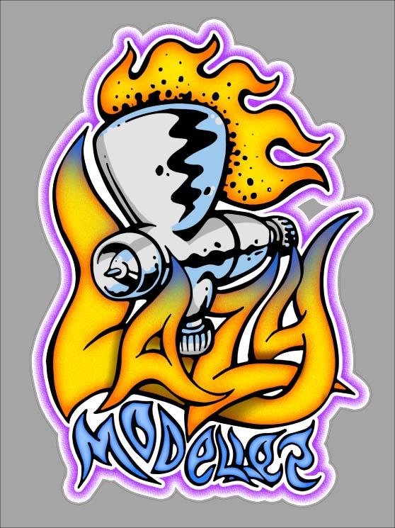 Lazy Modeller Sticker x2 - Lazy Modeller