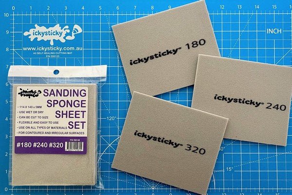 Sanding Sponge 180-240-320 grit - Lazy Modeller