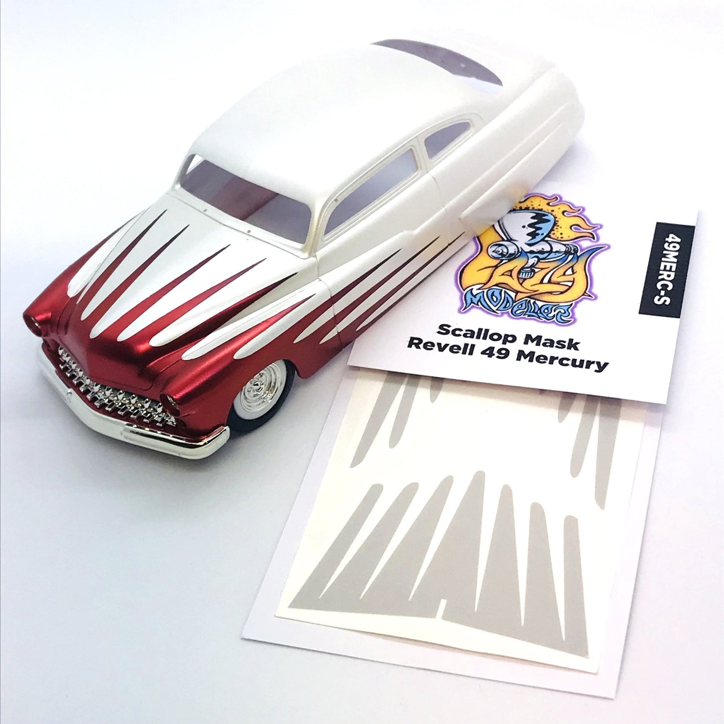 Scallop Mask for Revell 49 Mercury - Lazy Modeller
