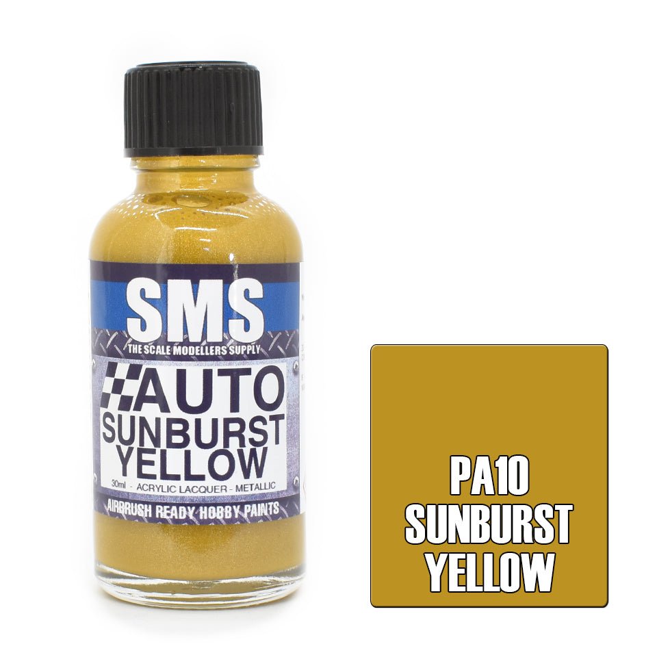 SMS Auto PA10 Holden Sunburst Yellow 30ml - Lazy Modeller