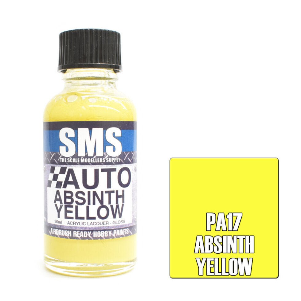 SMS Auto PA17 Holden Absinth Yellow 30ml - Lazy Modeller