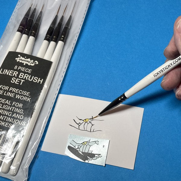 Icky Sticky 8 piece Liner Brush set