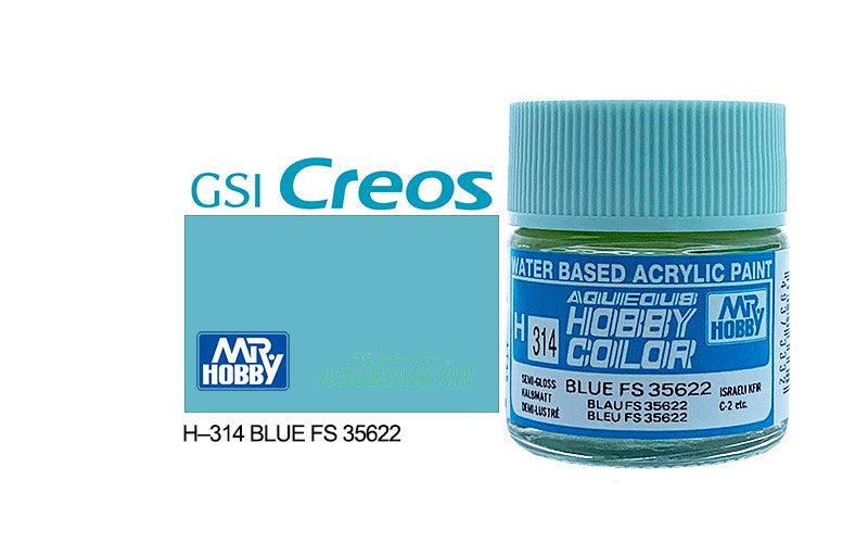 Mr Hobby Aqueous 10ml H314 Semi Gloss Blue FS35622