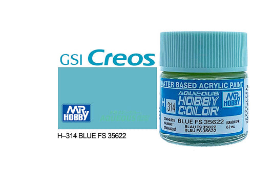 Mr Hobby Aqueous 10ml H314 Semi Gloss Blue FS35622