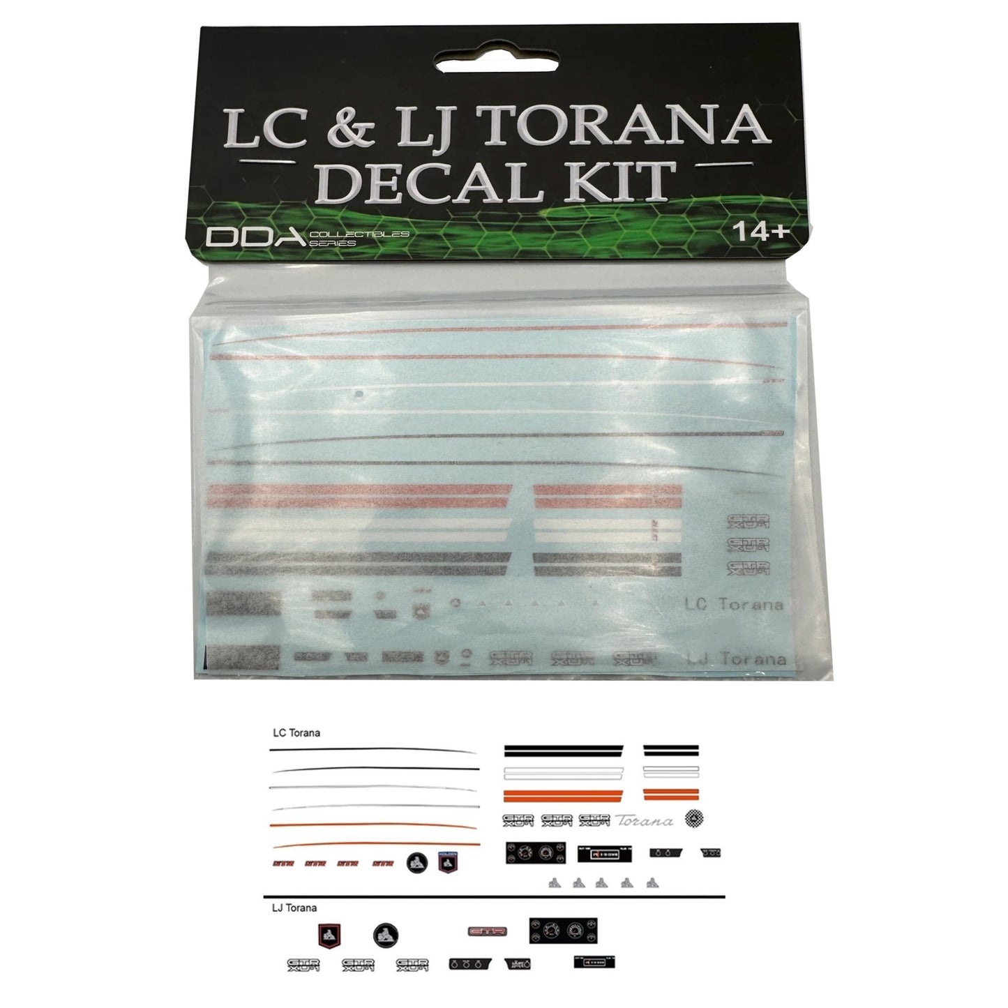 DDA LC and LJ Torana Decal Kit - Lazy Modeller