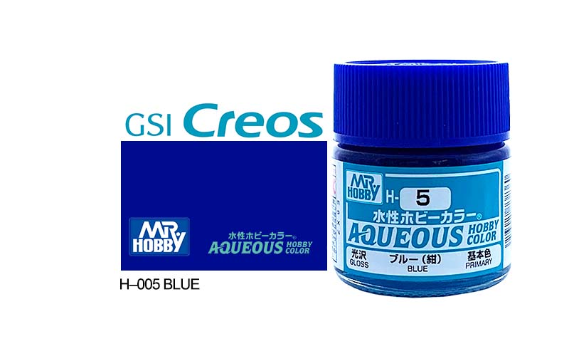 Mr Hobby Aqueous 10ml H005 Gloss Blue - Lazy Modeller