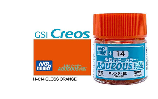 Mr Hobby Aqueous 10ml H014 Gloss Orange - Lazy Modeller