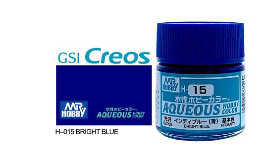 Mr Hobby Aqueous 10ml H015 Gloss Bright Blue - Lazy Modeller