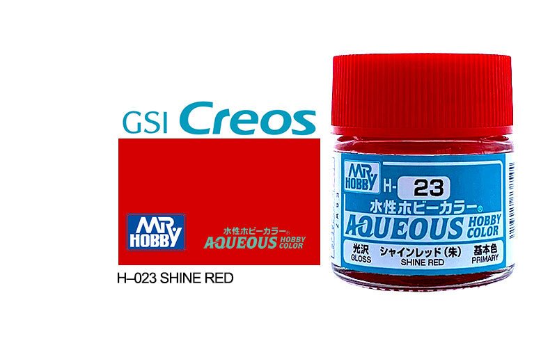 Mr Hobby Aqueous 10ml H023 Gloss Shine Red - Lazy Modeller