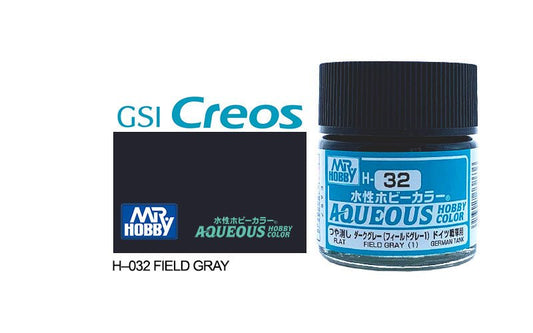 Mr Hobby Aqueous 10ml H032 Gloss Field Grey - Lazy Modeller