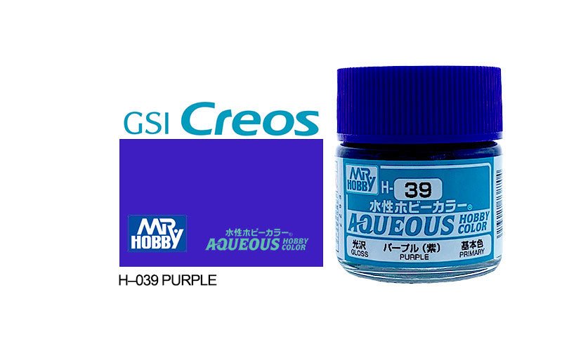 Mr Hobby Aqueous 10ml H039 Gloss Purple - Lazy Modeller