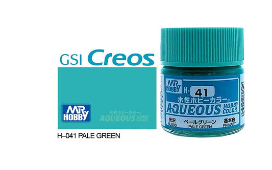 Mr Hobby Aqueous 10ml H041 Gloss Pale Green - Lazy Modeller