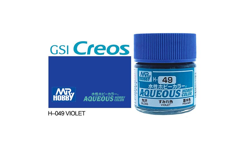 Mr Hobby Aqueous 10ml H049 Gloss Violet - Lazy Modeller