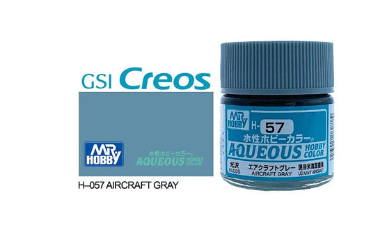 Mr Hobby Aqueous 10ml H057 Gloss Aircraft Grey - Lazy Modeller