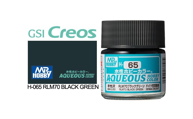 Mr Hobby Aqueous 10ml H065 Semi Gloss RLM Black Green - Lazy Modeller