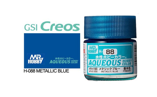 Mr Hobby Aqueous 10ml H088 Gloss Metallic Blue - Lazy Modeller