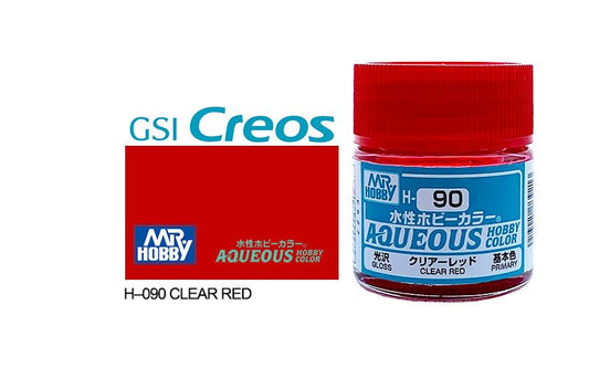 Mr Hobby Aqueous 10ml H090 Gloss Clear Red - Lazy Modeller