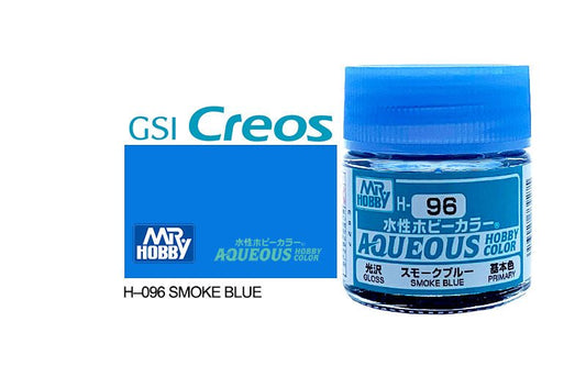 Mr Hobby Aqueous 10ml H096 Gloss Clear Smoke Blue - Lazy Modeller