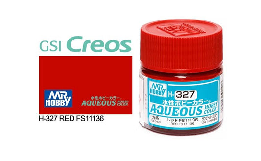 Mr Hobby Aqueous 10ml H327 Gloss Red FS 11136 - Lazy Modeller