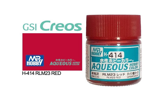 Mr Hobby Aqueous 10ml H414 Semi Gloss RLM23 Red - Lazy Modeller