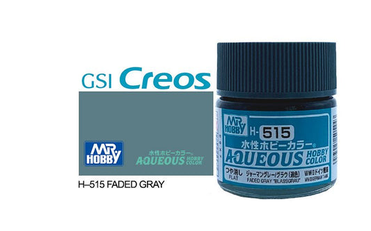 Mr Hobby Aqueous 10ml H515 Flat Faded Grey Blassg - Lazy Modeller