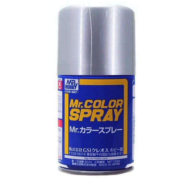 Mr Hobby Mr Color Spray S008 Gloss Metallic Silver - Lazy Modeller