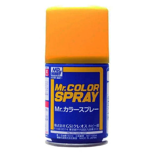 Mr Hobby Mr Color Spray S058 Semi Gloss Orange Yellow - Lazy Modeller