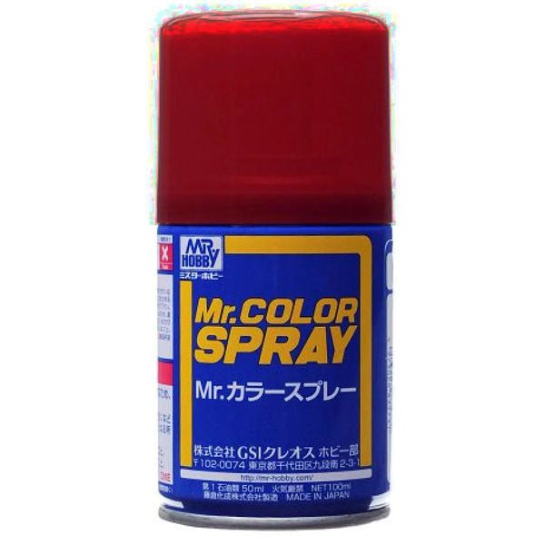 Mr Hobby Mr Color Spray S075 Gloss Metallic Red - Lazy Modeller