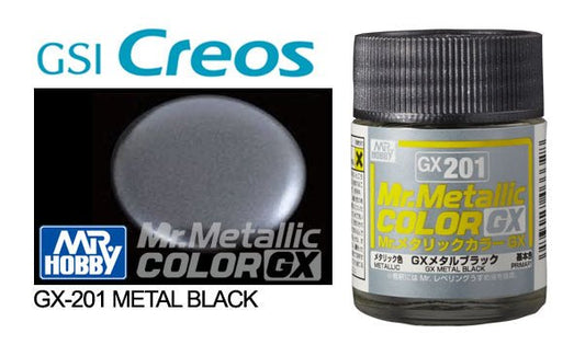 Mr Hobby Mr Metallic Color GX201 Black - Lazy Modeller