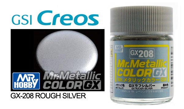 Mr Hobby Mr Metallic Color GX208 Rough Silver - Lazy Modeller