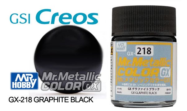 Mr Hobby Mr Metallic Color GX218 Graphite Black - Lazy Modeller