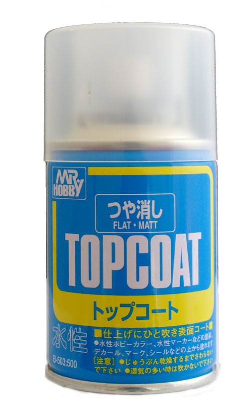 Mr Hobby Mr Topcoat B503 Flat Clear Spray - Lazy Modeller