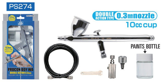 Mr Hobby Procon Boy WA Dual Action Airbrush 0.3mm - Lazy Modeller