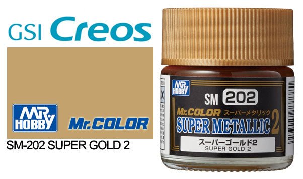 Mr Hobby Super Metallic SM202 Gold - Lazy Modeller