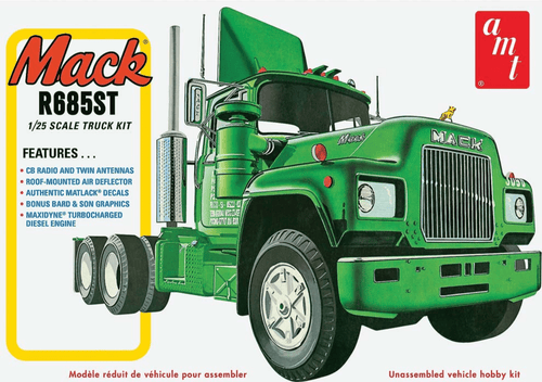 AMT 1/25 Mack R685ST Semi Tractor Truck 1/25 Plastic Kit - Lazy Modeller