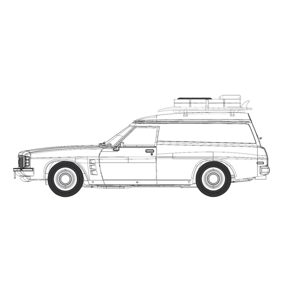 DDA HJ Holden Kingswood Panel Van 1/24 Plastic Kit - Lazy Modeller