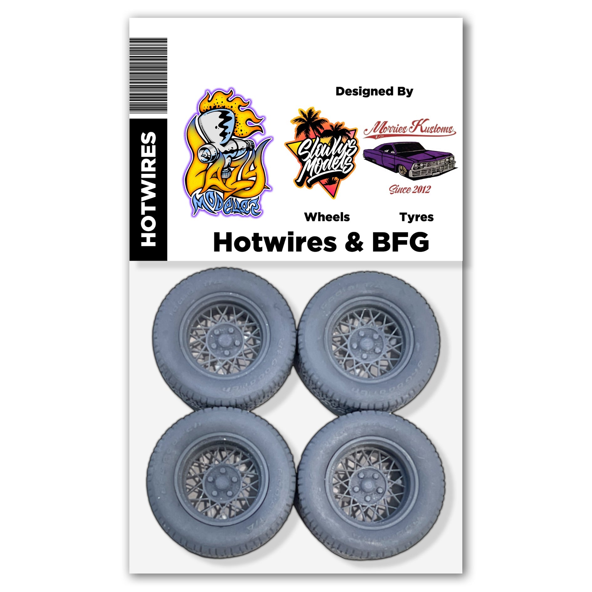 Lazy x Slowlys x Morries Kustoms Hotwire wheels with BFGs – Lazy Modeller