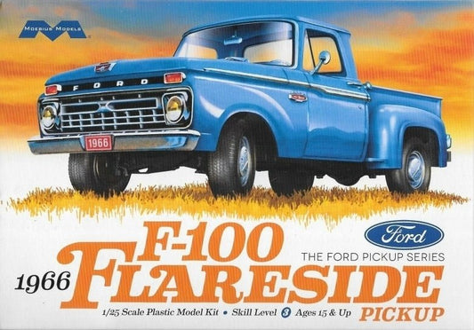 Moebius 1966 Ford F-100 Flareside Pickup Plastic Kit - Lazy Modeller