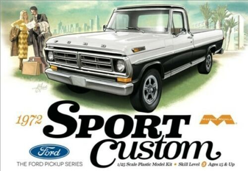 Moebius 1972 Ford Sport Custom Pickup Plastic Kit - Lazy Modeller