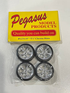Pegasus 19" T's Chrome Wheels - Lazy Modeller